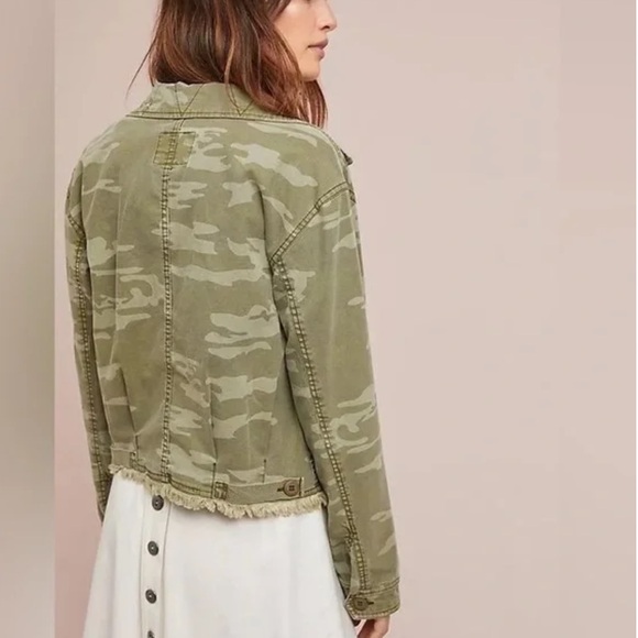 ANTHROPOLOGIE Sanctuary Cropped Camo Jacket/ Size Small - Picture 2 of 6